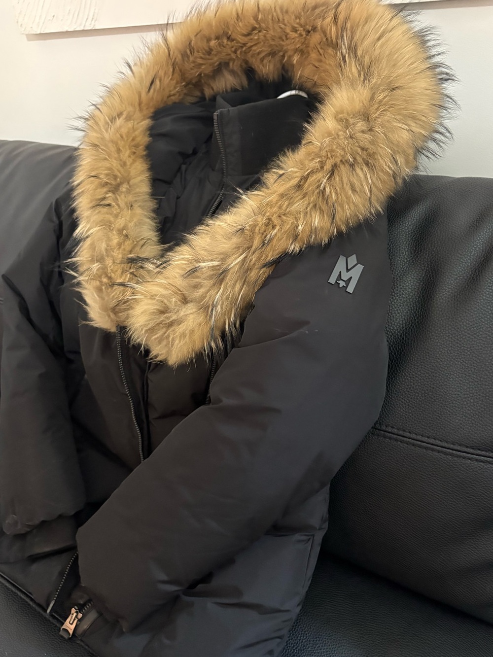 Mackage winter black jacket with fur